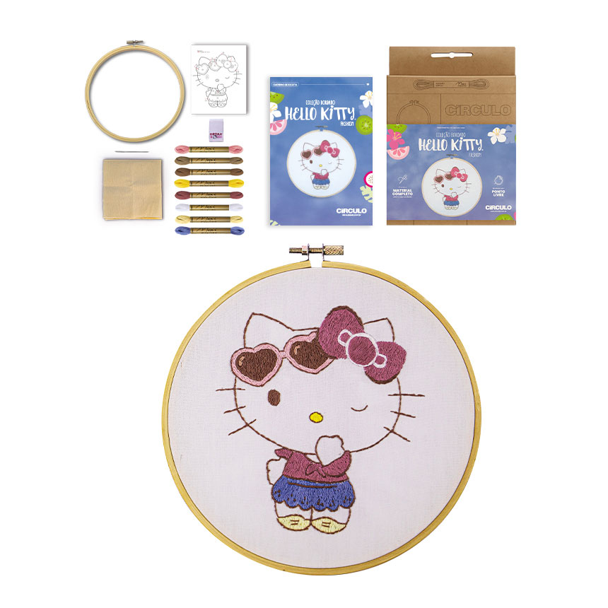 Kit Coleção Bordado Hello Kitty - Fashion Ci485098-10 ( Imagem 2 de 4 ) - Preview