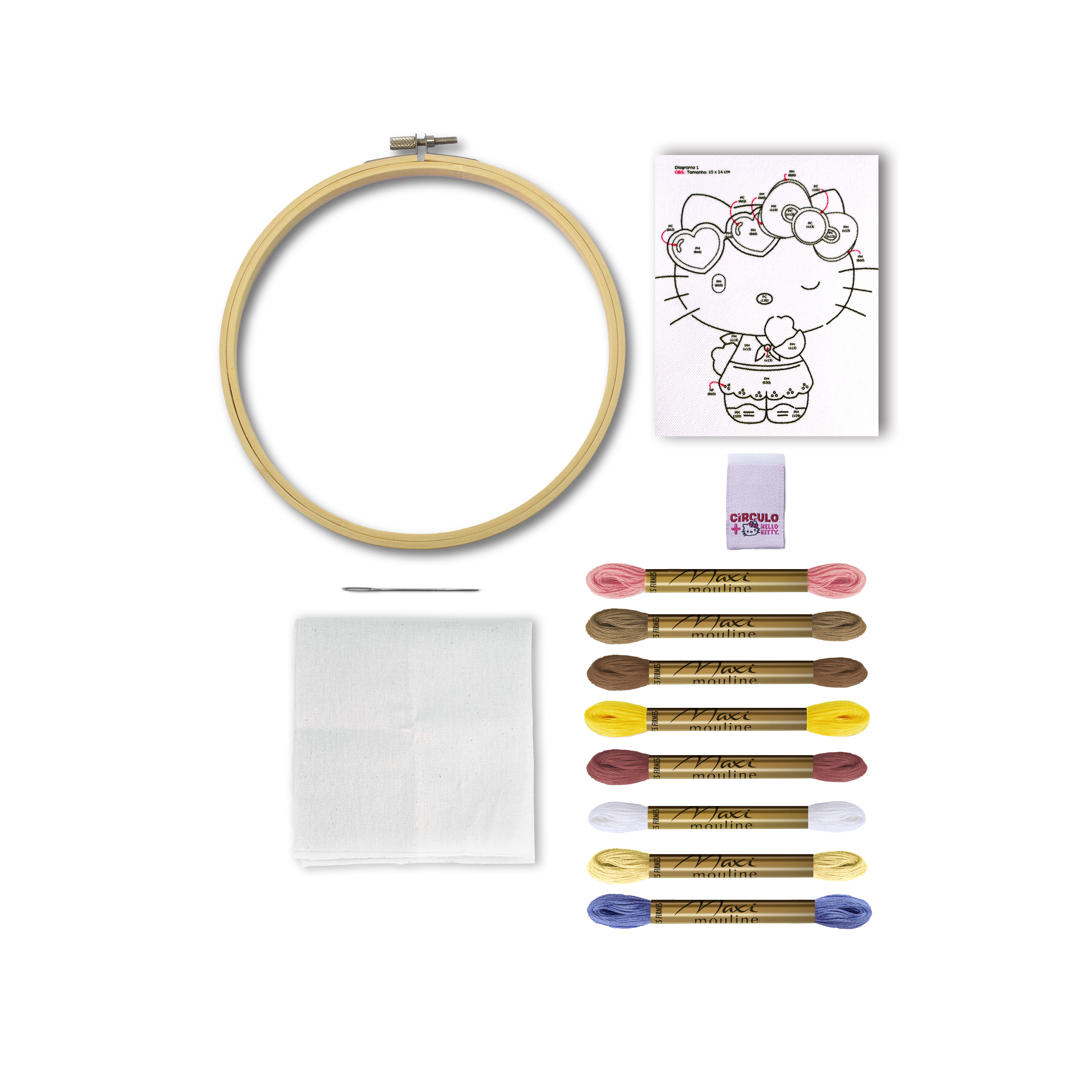 Kit Coleção Bordado Hello Kitty - Fashion Ci485098-10 ( Imagem 4 de 4 ) - Preview