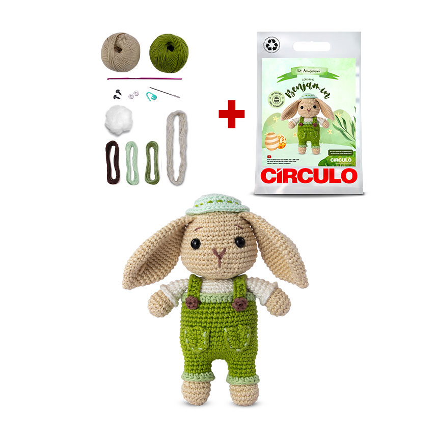 Kit De Crochet Circulo Amigurumi Páscoa - Coelhinho Benjamin 486302-2 ( Imagem 3 de 3 ) - Preview