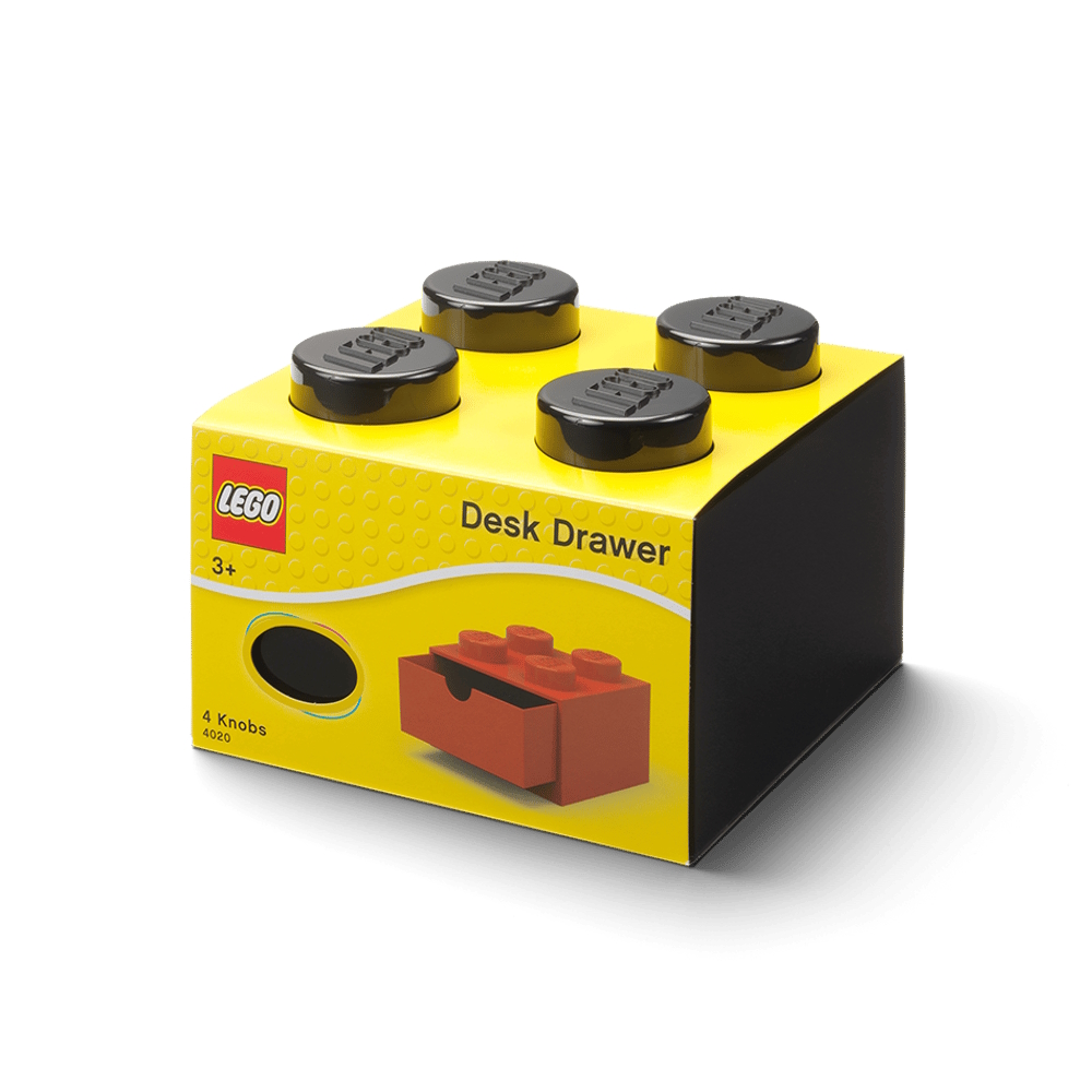 LEGO® Gaveta de Secretária 2x2 | Preto | 158x158x113 mm | Empilhável ( Imagem 2 de 3 ) - Preview