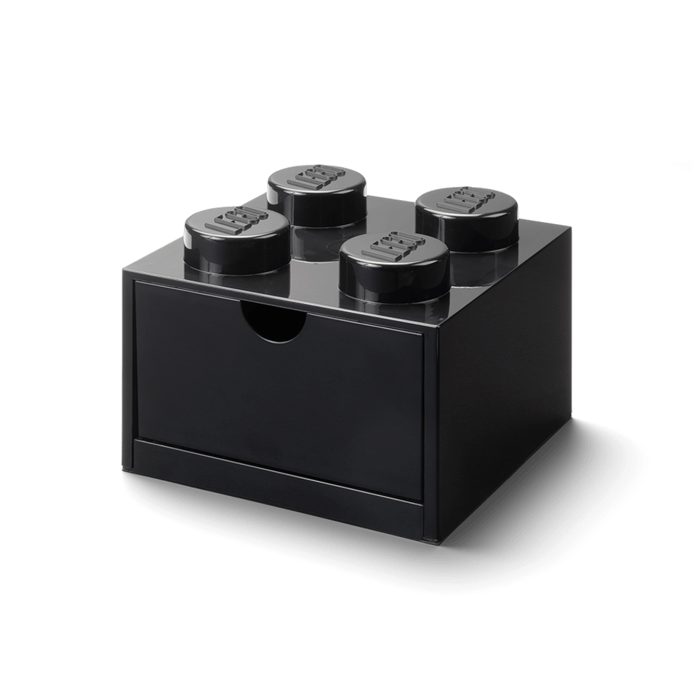 LEGO® Gaveta de Secretária 2x2 | Preto | 158x158x113 mm | Empilhável ( Imagem 3 de 3 ) - Preview