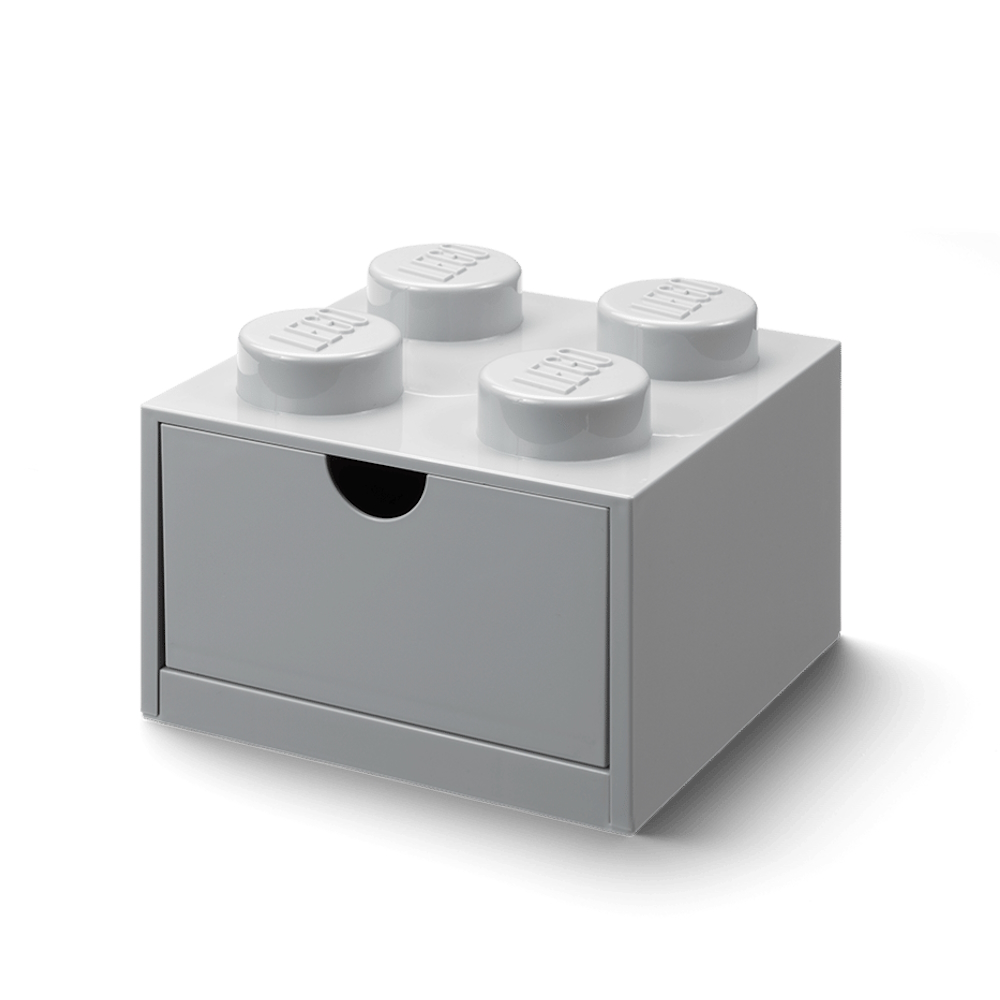 LEGO® 2x2 Desk Drawer | Gray | 158x158x113 mm | Stackable ( Imagem 3 de 3 ) - Preview
