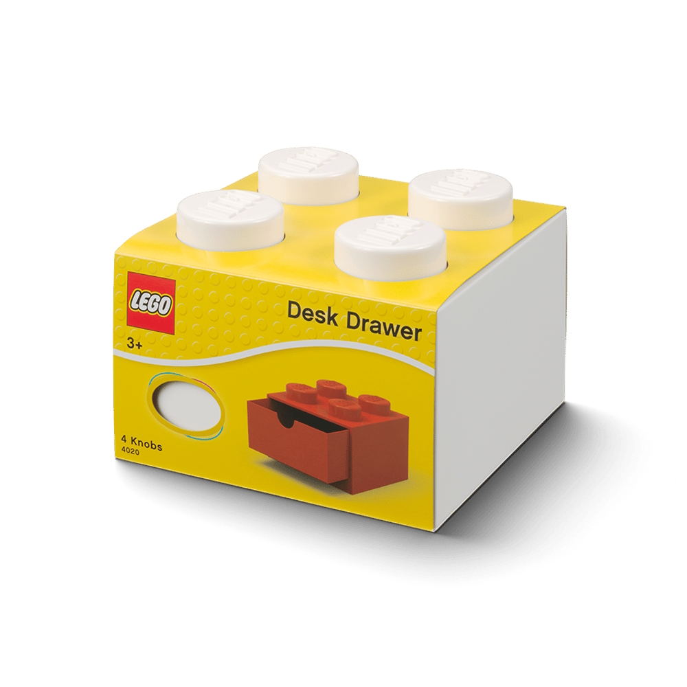 LEGO® 2x2 Desk Drawer | White | 158x158x113 mm | Stackable ( Imagem 2 de 3 ) - Preview