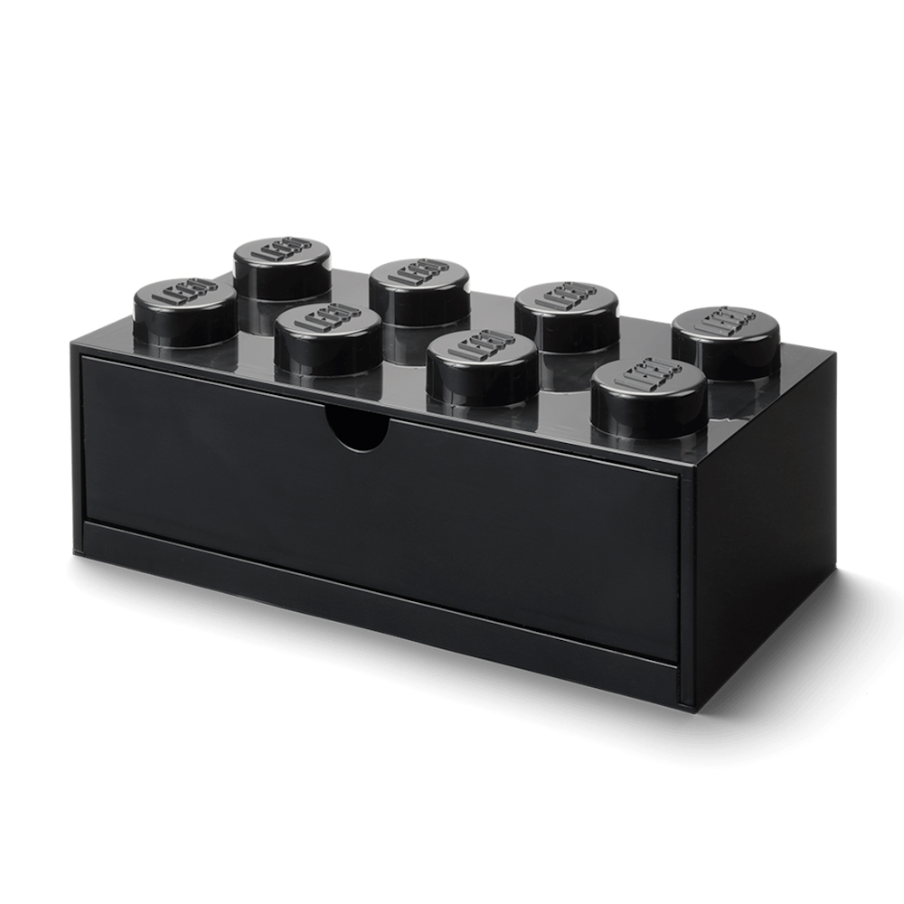 LEGO® Gaveta de Secretária 2x4 | Preto | 316x158x113 mm | Empilhável ( Imagem 3 de 3 ) - Preview
