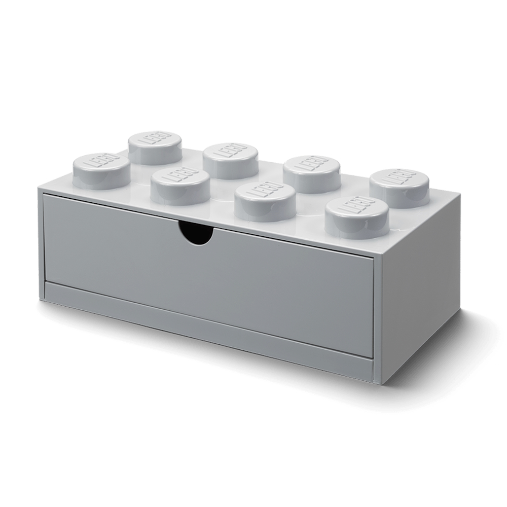 LEGO® Gaveta de Secretária 2x4 | Cinzento | 316x158x113 mm | Empilhável ( Imagem 3 de 3 ) - Preview