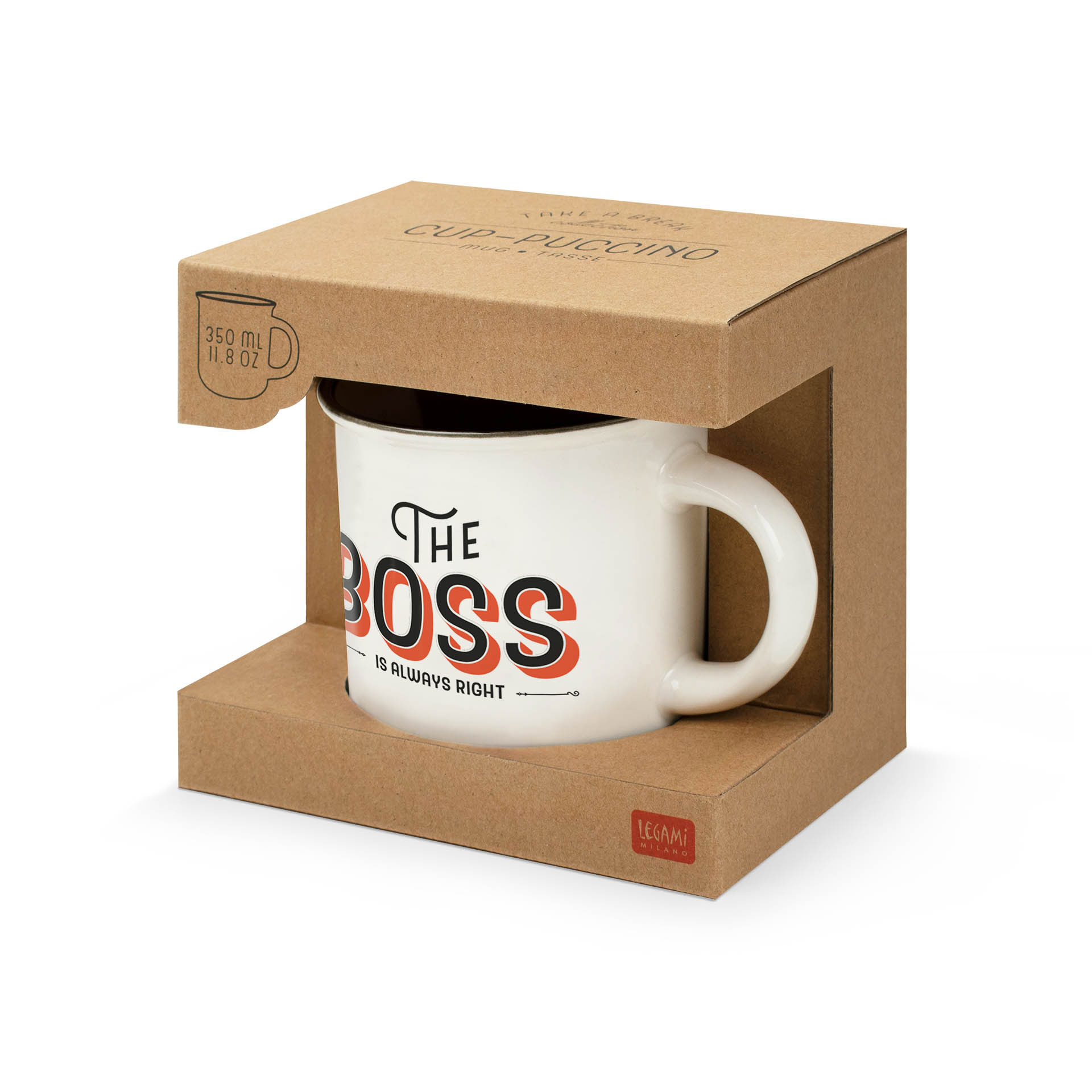 Caneca De Porcelana Legami Cup-Puccino The Boss 350Ml Cup0023 ( Imagem 3 de 3 ) - Preview