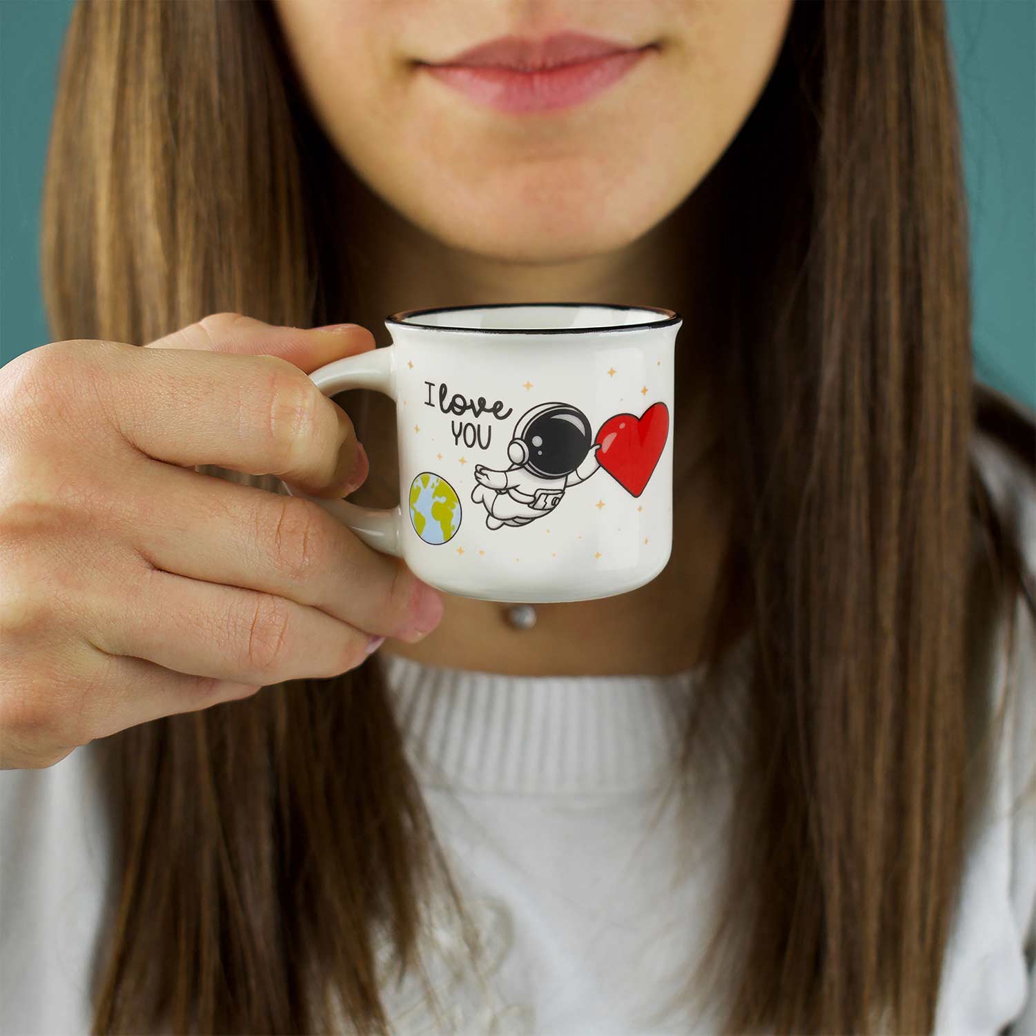 Conjunto 2 Chávenas De Café Legami Espresso For Two Space "I Love You To The Moon & Back" 50Ml Mm0020 ( Imagem 3 de 3 ) - Preview