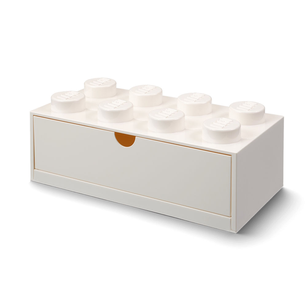 LEGO® Gaveta de Secretária 2x4 | Branco | 316x158x113 mm | Empilhável ( Imagem 3 de 3 ) - Preview