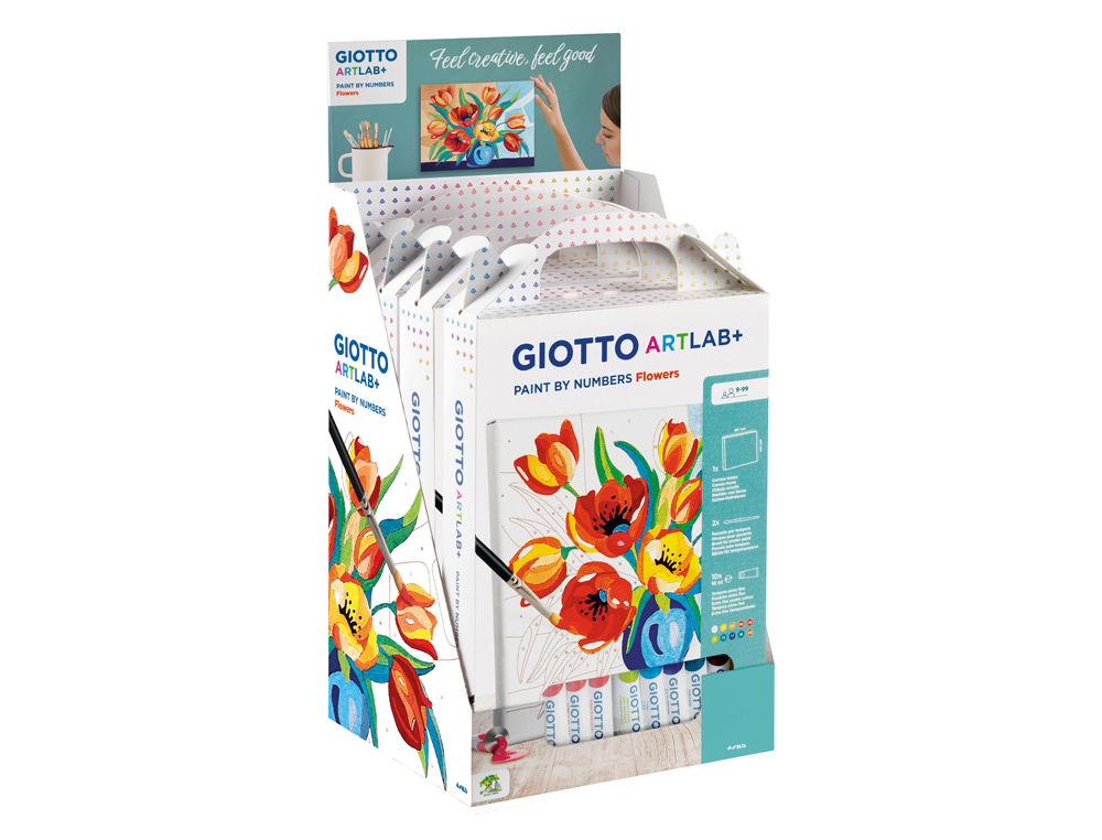 Pintura por numeros giotto art lab flores ( Imagem 3 de 3 ) - Preview