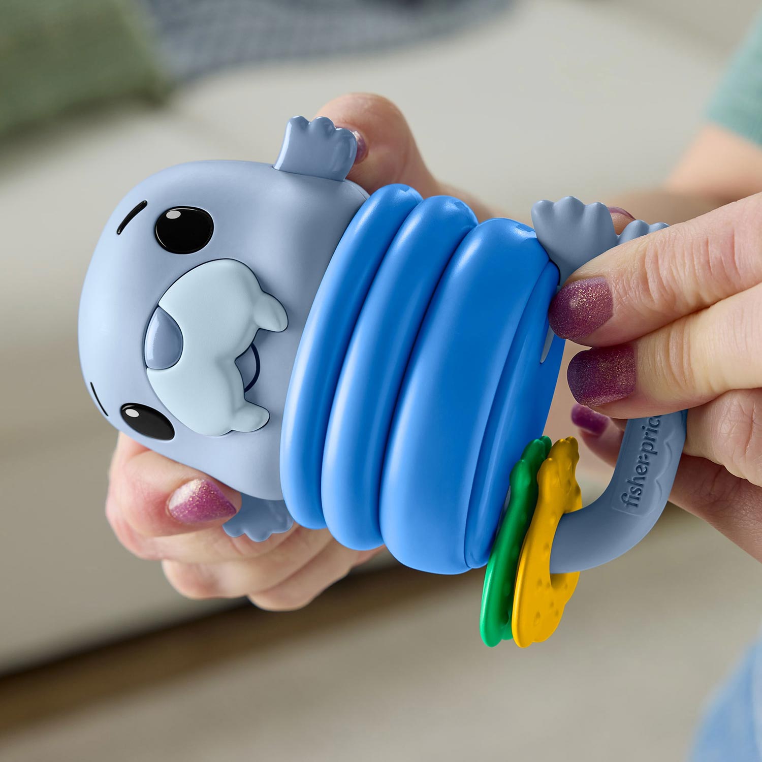 Roca Squishseas Em Silicone Morsa Fisher-Price Mattel Jhb54/Jhb56 ( Imagem 4 de 4 ) - Preview