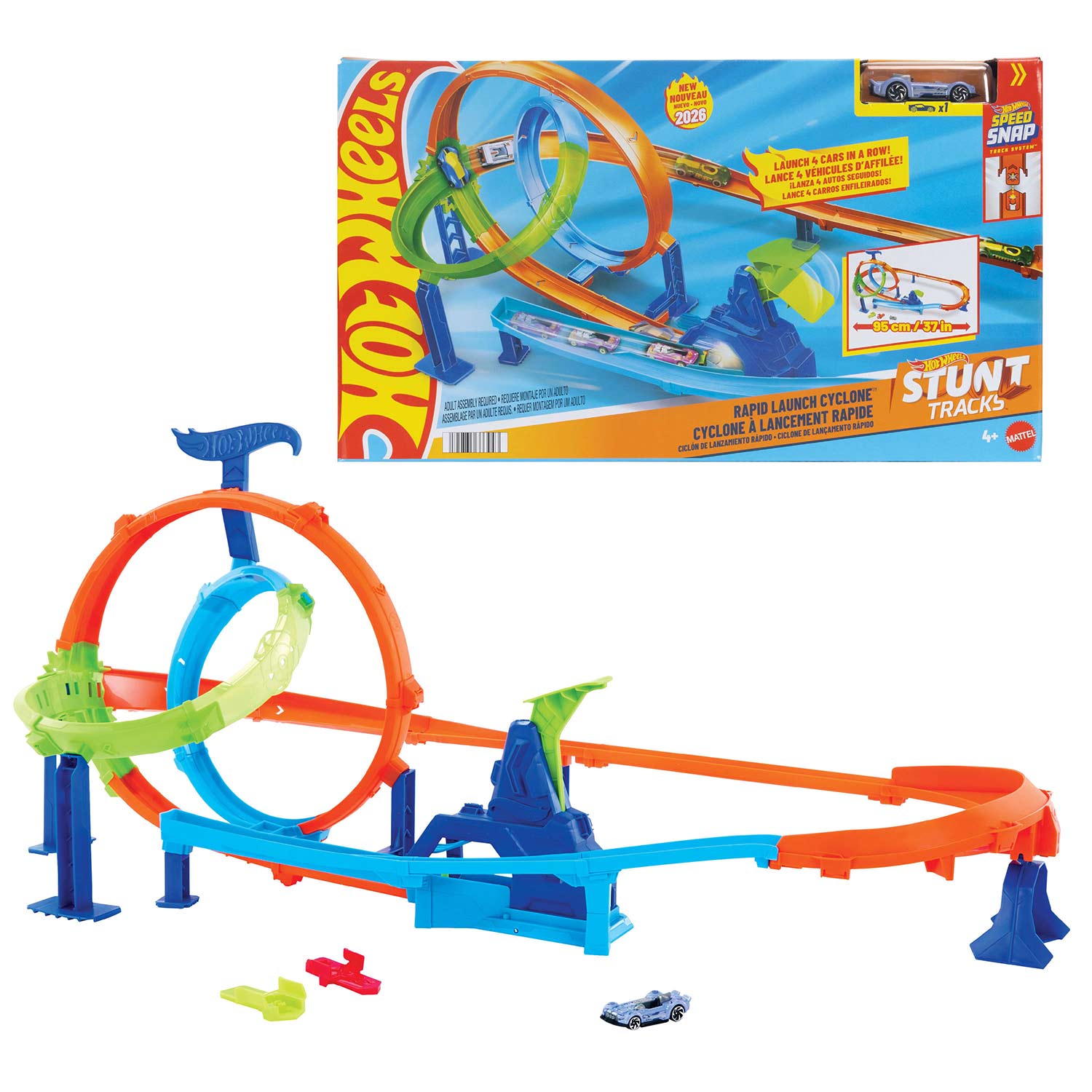 Hot Wheels Stunt Tracks Pista Ciclone De Lancamento Rapido Mattel Jhk73 ( Imagem 2 de 4 ) - Preview