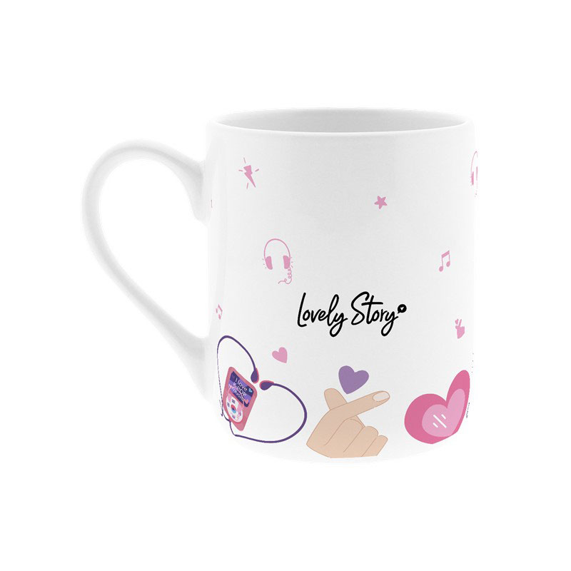 Caneca De Ceramica Lovely Story K-Pop Vibes 330Ml Tz2621-02 ( Imagem 2 de 3 ) - Preview