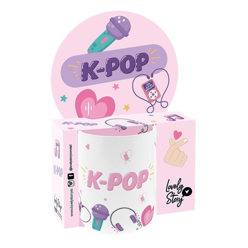 Caneca De Ceramica Lovely Story K-Pop Vibes 330Ml Tz2621-02 ( Imagem 3 de 3 ) - Preview