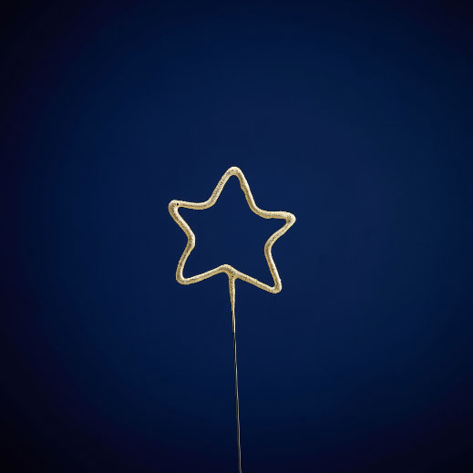 Vela Sparkler Wondercandle Dourado Estrela 10512 ( Imagem 2 de 4 ) - Preview