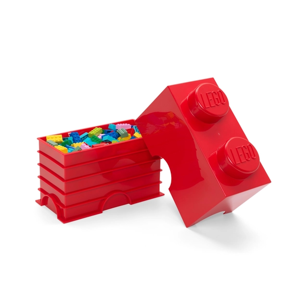LEGO® Storage Box 1x2 | Red | 250x125x180 mm | Stackable ( Imagem 2 de 4 ) - Preview