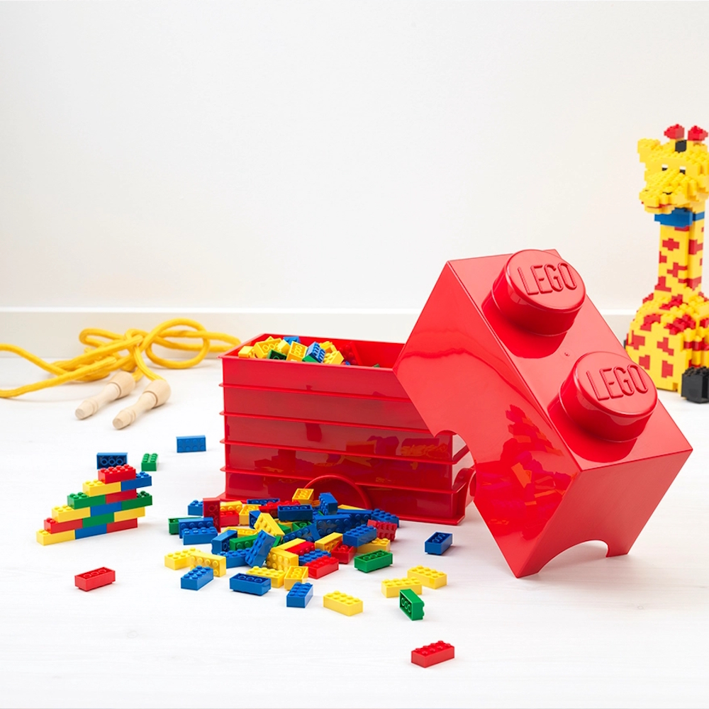 LEGO® Storage Box 1x2 | Red | 250x125x180 mm | Stackable ( Imagem 4 de 4 ) - Preview