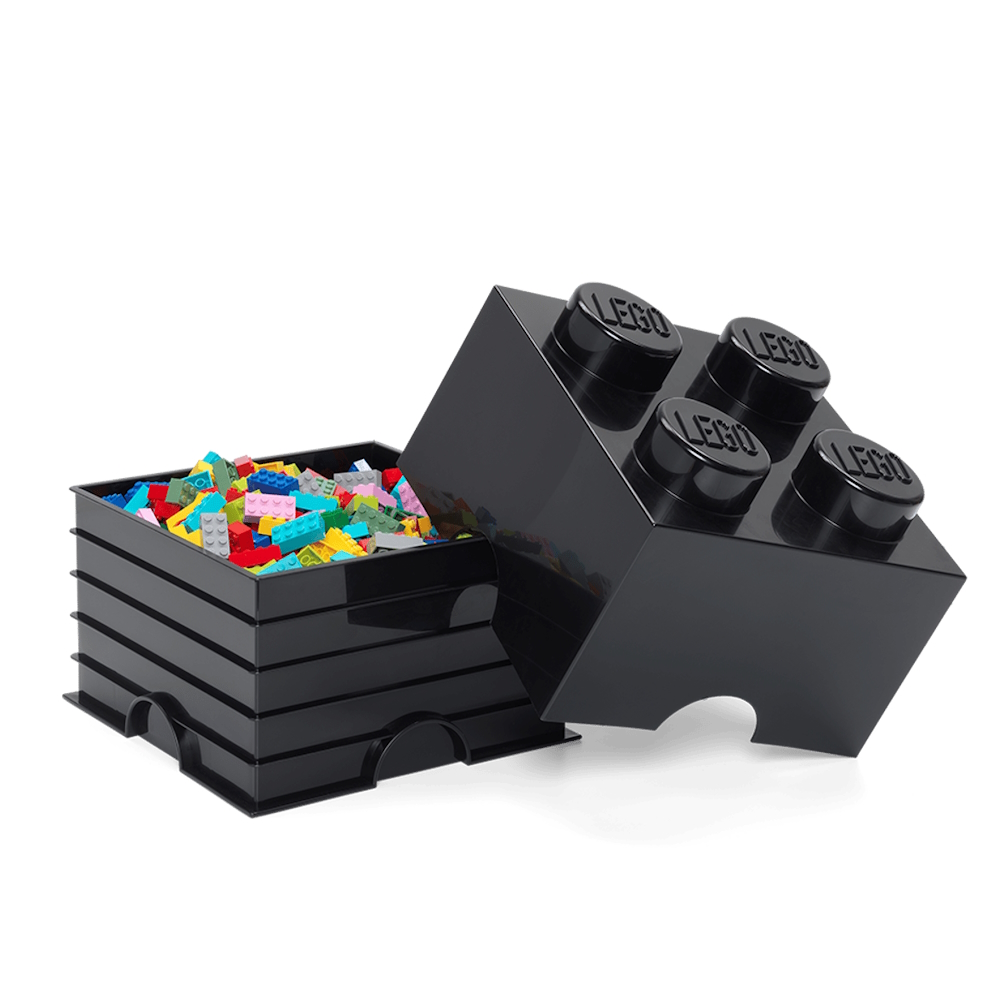 LEGO® 2x2 Storage Box | Black | 250x250x180 mm | Stackable ( Imagem 3 de 4 ) - Preview