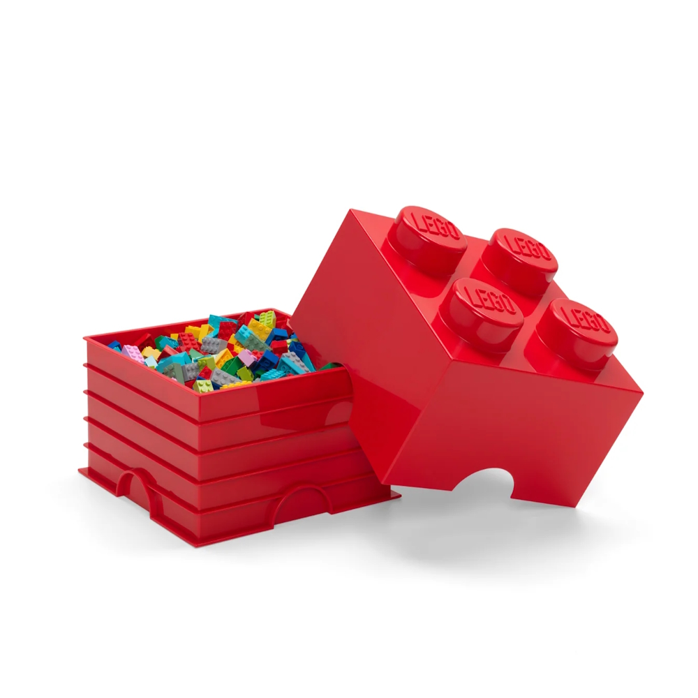 LEGO® 2x2 Storage Box | Red | 250x250x180 mm | Stackable ( Imagem 2 de 5 ) - Preview