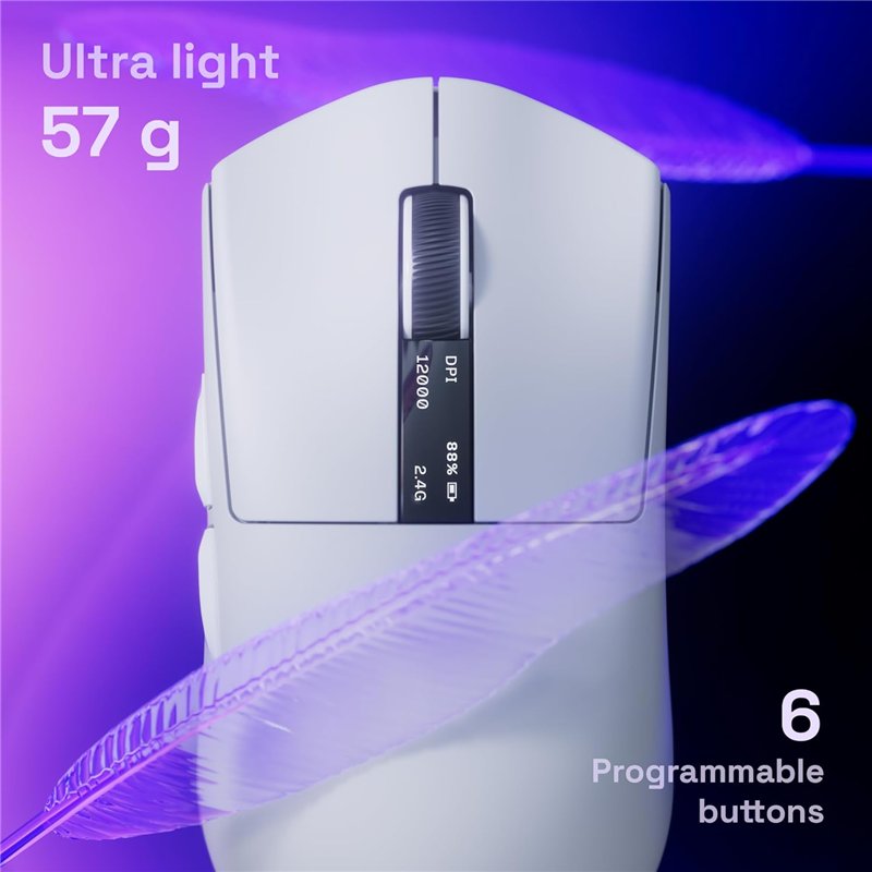 Rato Wireless Oniverse + Charging Dock - Vanguard Nocta White ( Imagem 3 de 4 ) - Preview