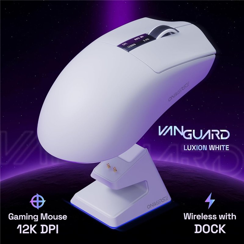 Rato Wireless Oniverse + Charging Dock - Vanguard Nocta White ( Imagem 4 de 4 ) - Preview