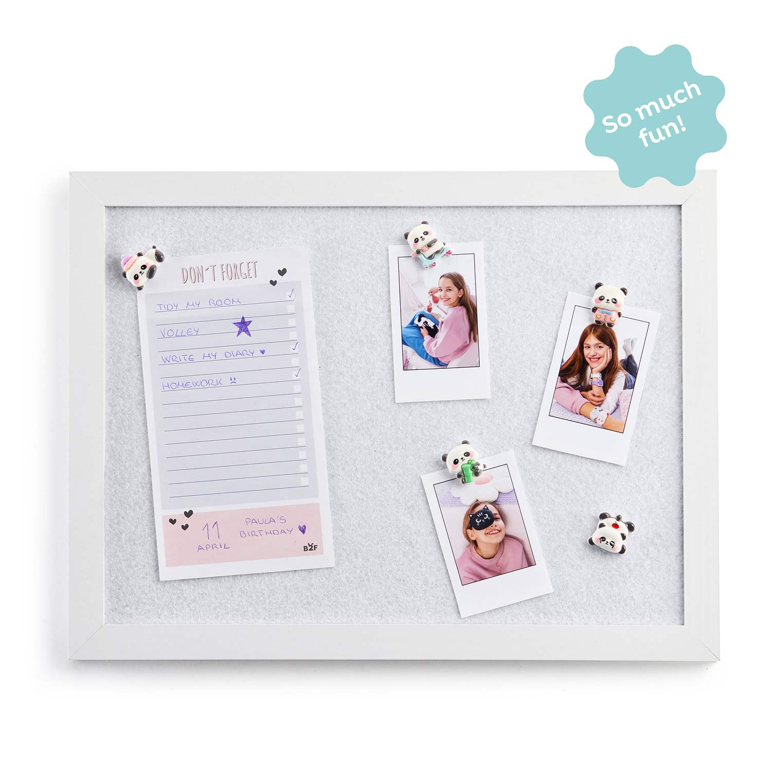 Conjunto 5 Pioneses Miquelrius Back2Fun Clip & Calm Panda Blister Mr13381 ( Imagem 4 de 4 ) - Preview
