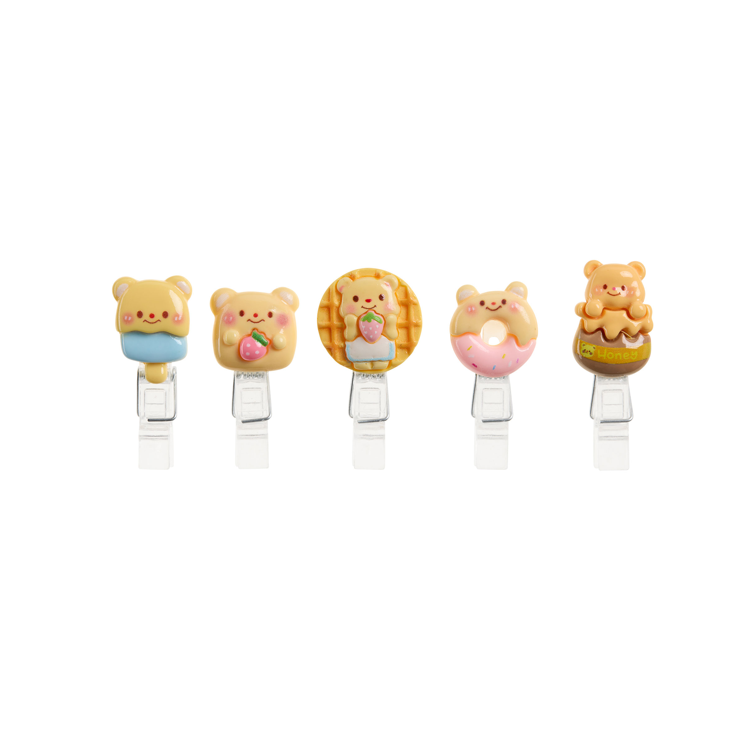 Conjunto 5 Mini Molas Miquelrius Back2Fun Clip & Calm Urso Blister Mr13367 ( Imagem 2 de 4 ) - Preview