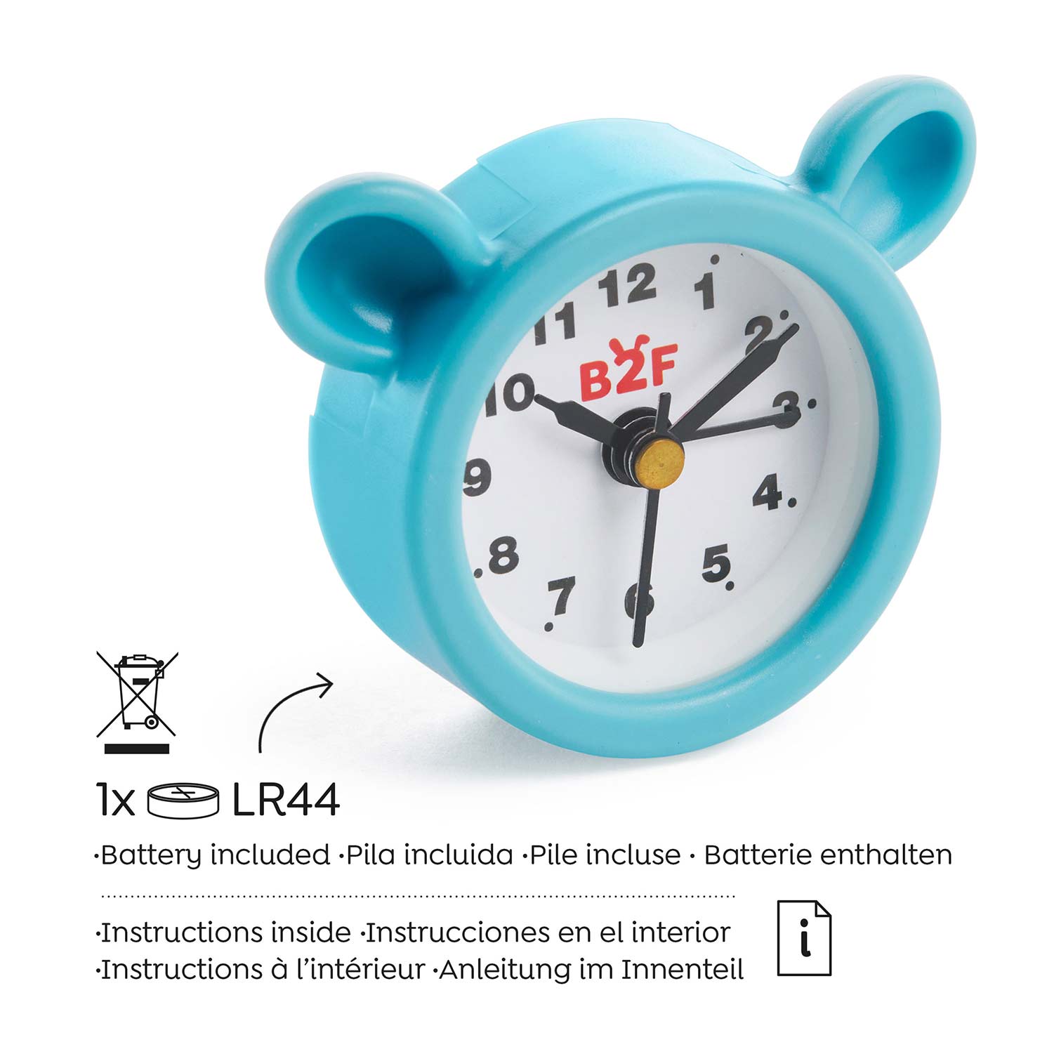 Relógio Despertador Miquelrius Back2Fun Wonder Time Urso Azul Blister Mr13403 ( Imagem 4 de 4 ) - Preview