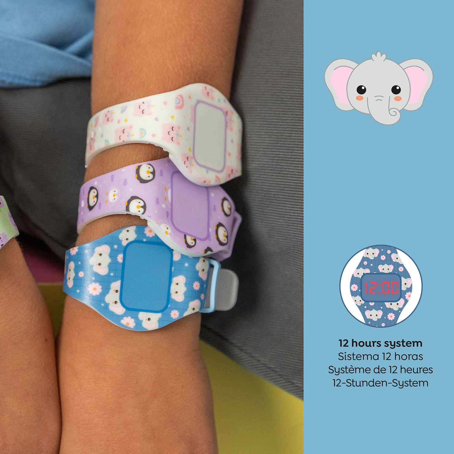 Relógio Digital Touch Miquelrius Back2Fun Elefante Blister Mr13397 ( Imagem 4 de 4 ) - Preview
