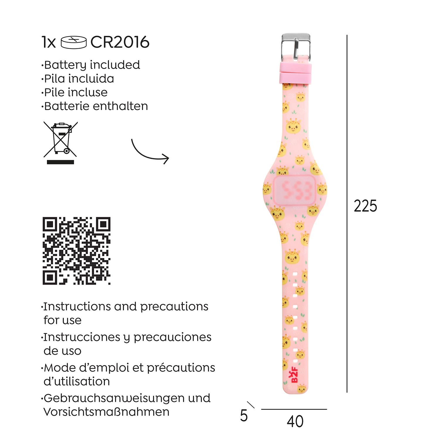 Relógio Digital Touch Miquelrius Back2Fun Girafa Blister Mr13401 ( Imagem 3 de 4 ) - Preview