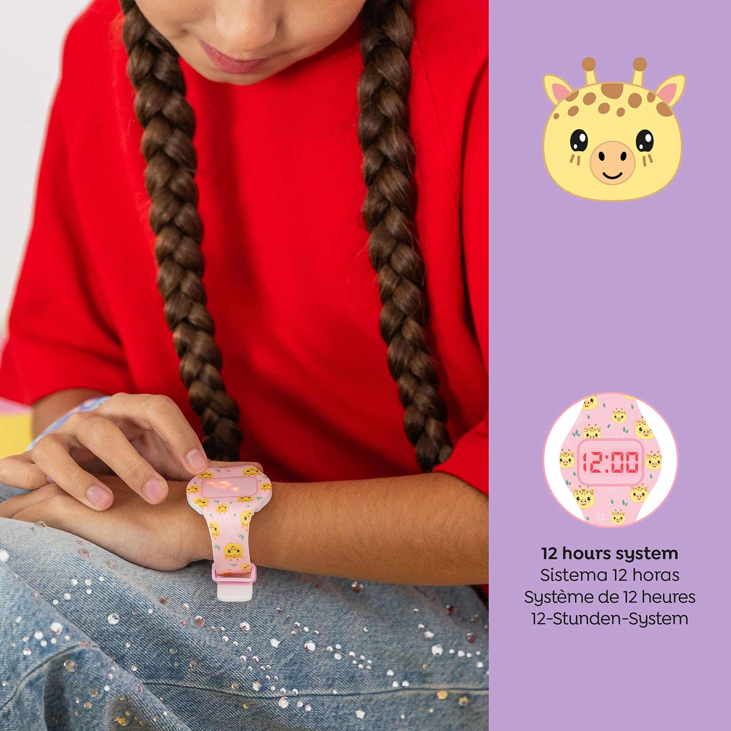 Relógio Digital Touch Miquelrius Back2Fun Girafa Blister Mr13401 ( Imagem 4 de 4 ) - Preview