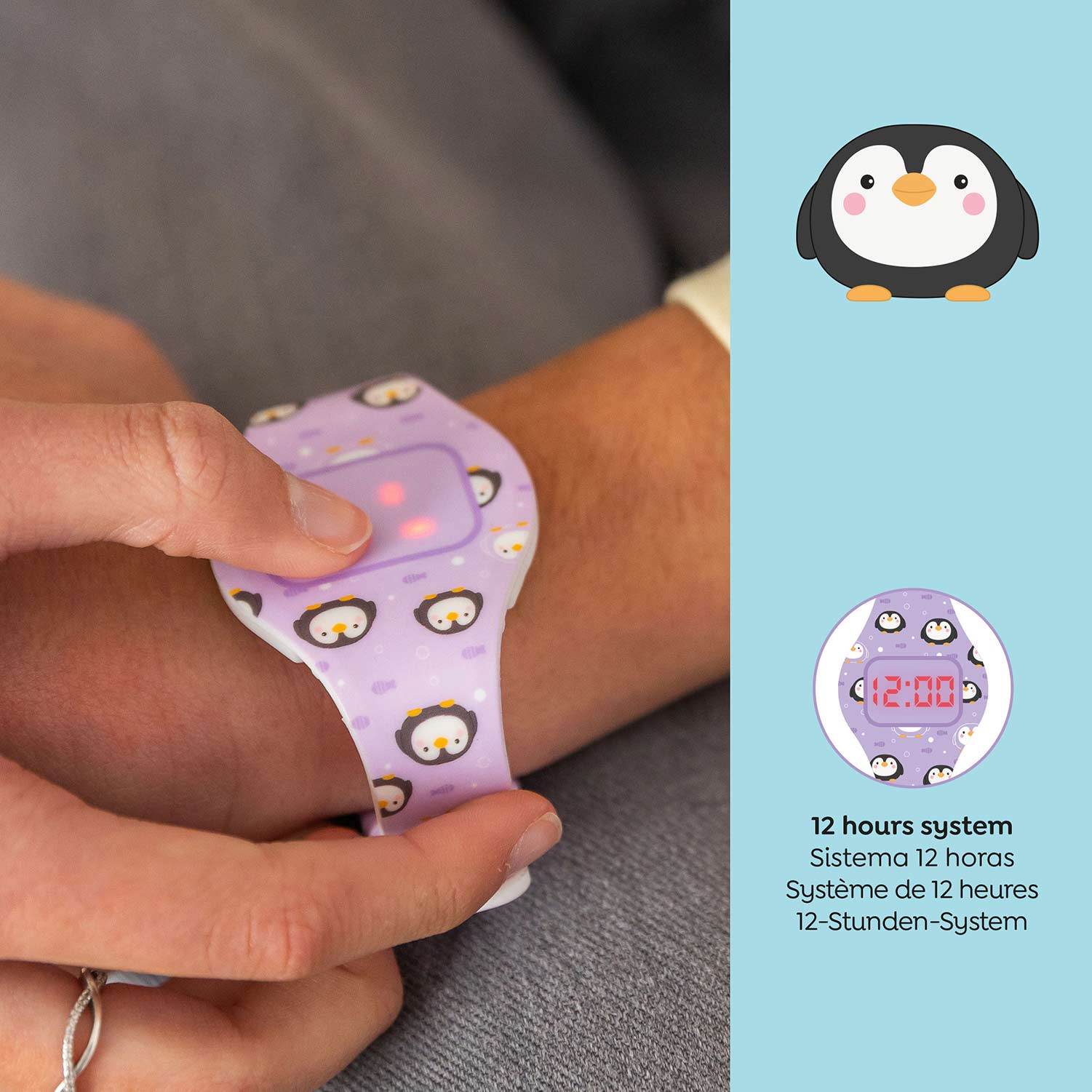 Relógio Digital Touch Miquelrius Back2Fun Pinguim Blister Mr13399 ( Imagem 4 de 4 ) - Preview