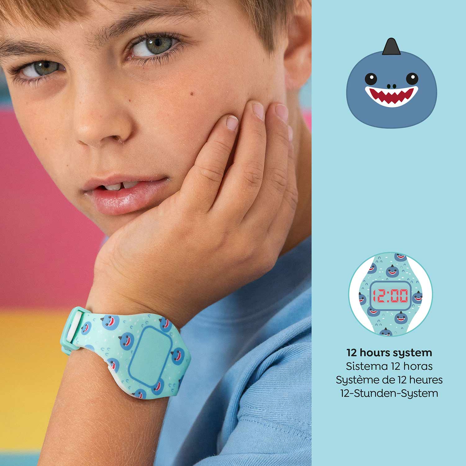 Relógio Digital Touch Miquelrius Back2Fun Tubarão Blister Mr13400 ( Imagem 4 de 4 ) - Preview