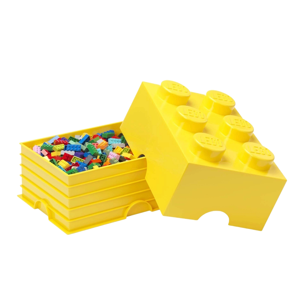 LEGO® Caixa de Arrumação 2x3 | Amarelo | 375x250x180 mm | Empilhável ( Imagem 2 de 3 ) - Preview