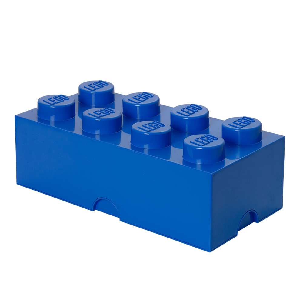LEGO® Caixa de Arrumação 2x4 | Azul | 500x250x180 mm | Empilhável ( Imagem 2 de 5 ) - Preview