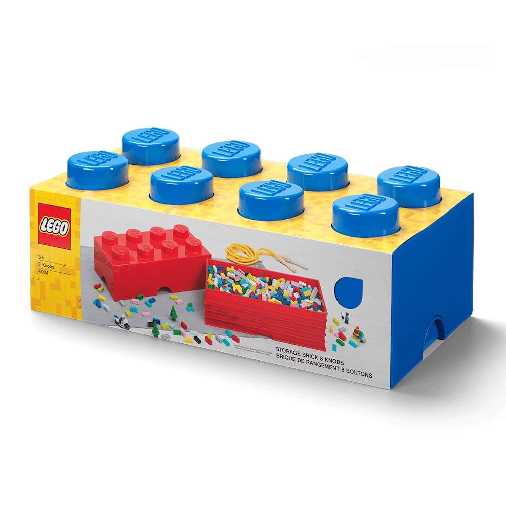 LEGO® Caixa de Arrumação 2x4 | Azul | 500x250x180 mm | Empilhável ( Imagem 3 de 5 ) - Preview