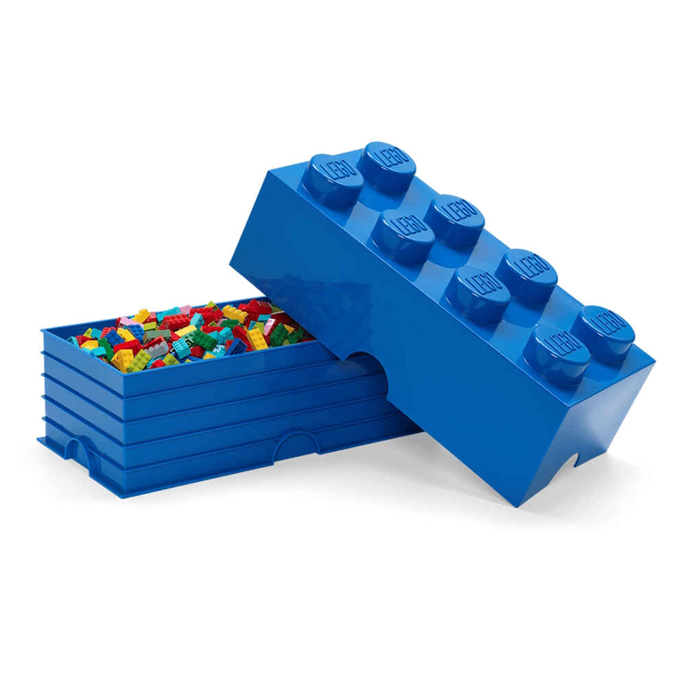 LEGO® Caixa de Arrumação 2x4 | Azul | 500x250x180 mm | Empilhável ( Imagem 4 de 5 ) - Preview