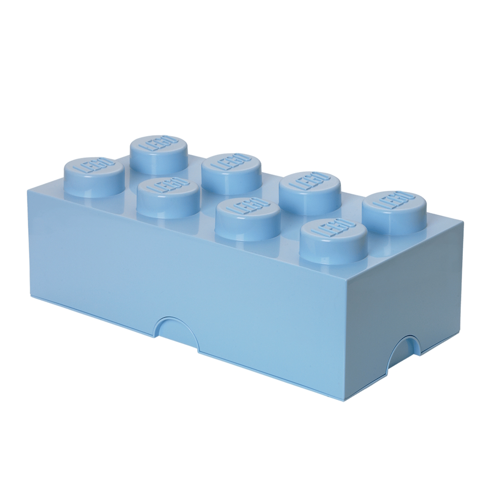 LEGO® Caixa de Arrumação 2x4 | Azul Claro | 500x250x180 mm | Empilhável ( Imagem 2 de 5 ) - Preview