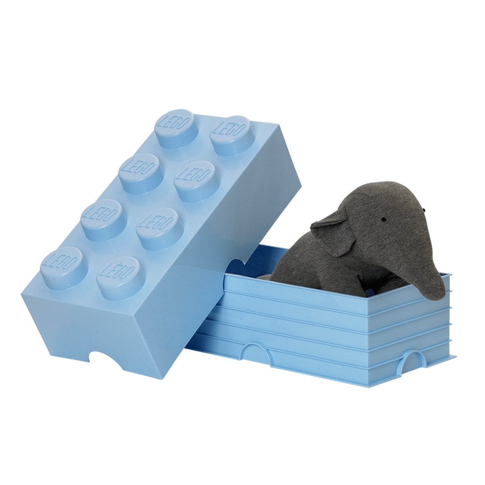 LEGO® Caixa de Arrumação 2x4 | Azul Claro | 500x250x180 mm | Empilhável ( Imagem 3 de 5 ) - Preview