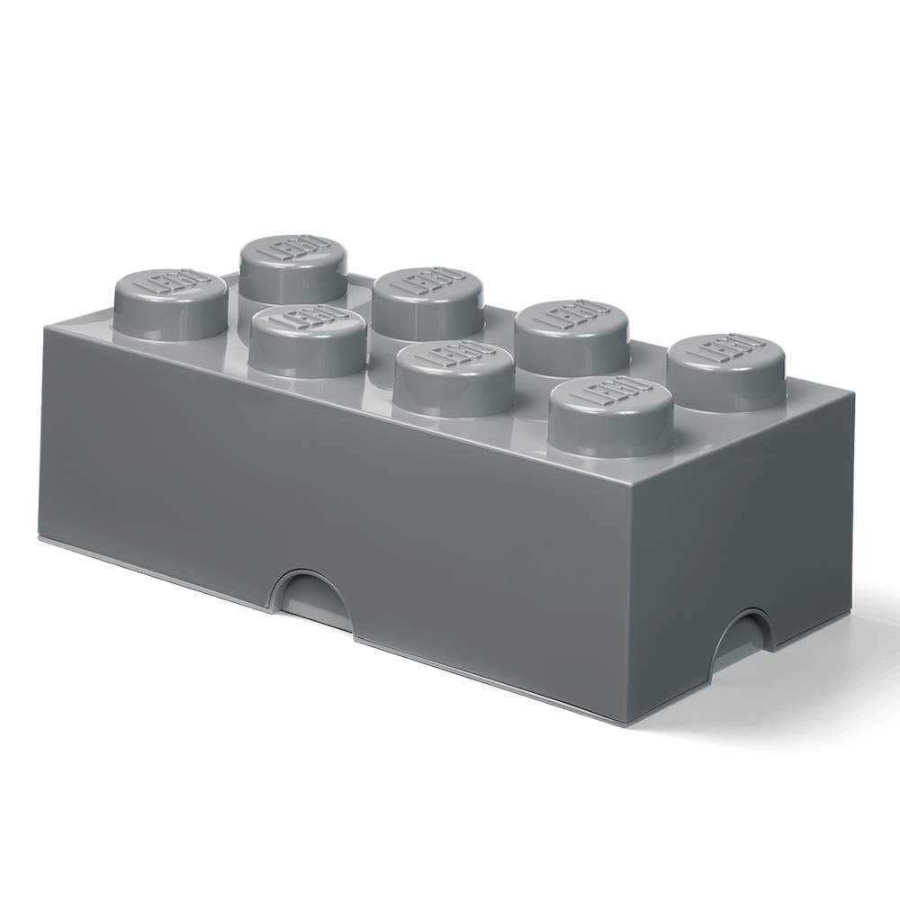 LEGO® Caixa de Arrumação 2x4 | Cinzento Escuro | 500x250x180 mm | Empilhável ( Imagem 2 de 4 ) - Preview