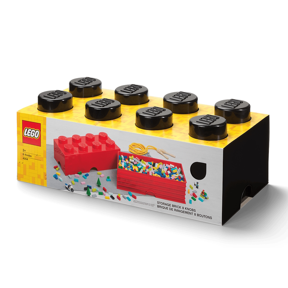 LEGO® Caixa de Arrumação 2x4 | Preto | 500x250x180 mm | Empilhável ( Imagem 2 de 2 ) - Preview