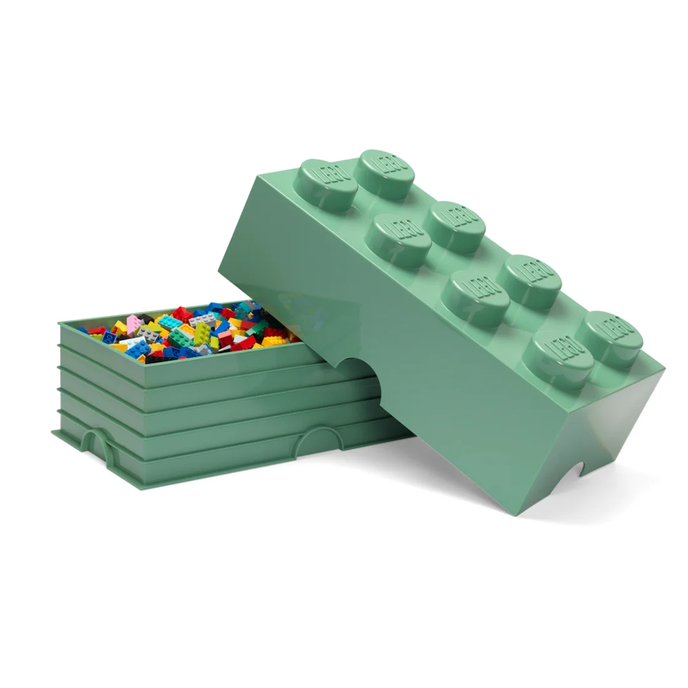 LEGO® 2x4 Storage Box | Sage Green | 500x250x180 mm | Stackable ( Imagem 3 de 4 ) - Preview
