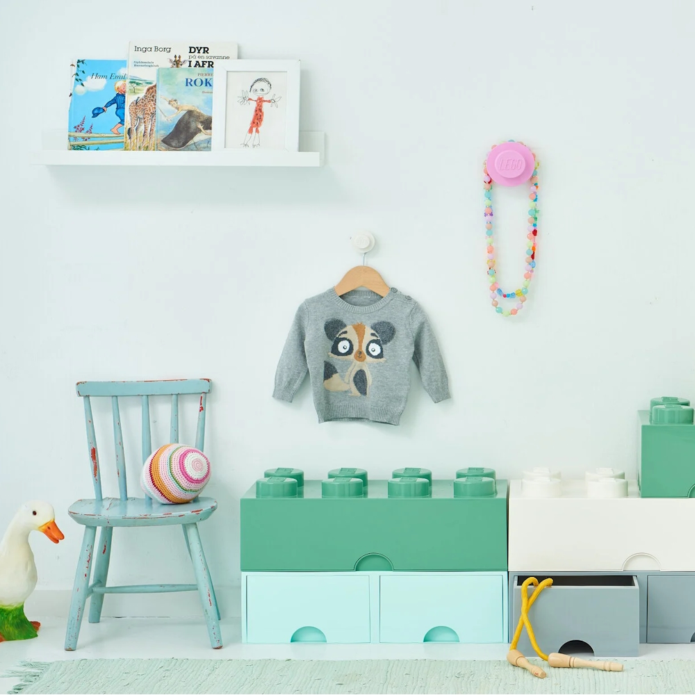 LEGO® 2x4 Storage Box | Sage Green | 500x250x180 mm | Stackable ( Imagem 4 de 4 ) - Preview