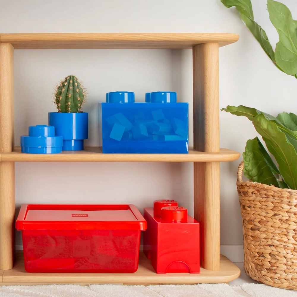 LEGO® 2x2 Storage Box | Translucent Blue | 250x250x180 mm | Stackable ( Imagem 4 de 5 ) - Preview