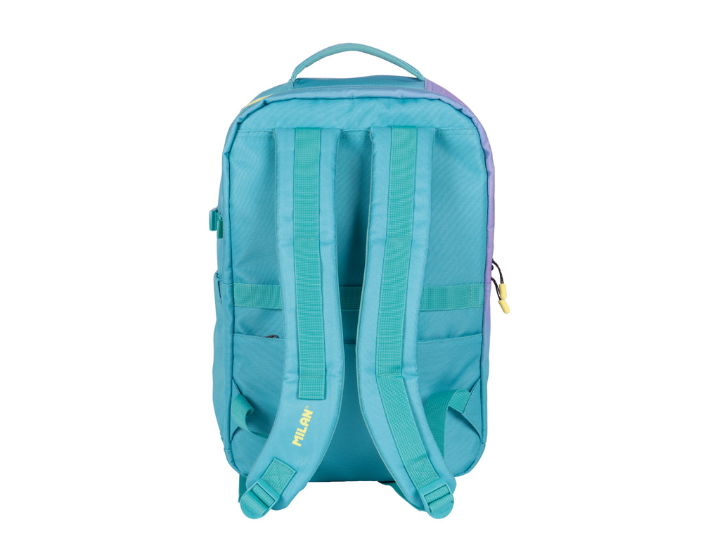 Mochila milan coleção sunset 5 fechos 25 l turquesa 454x280x200 mm ( Imagem 5 de 5 ) - Preview