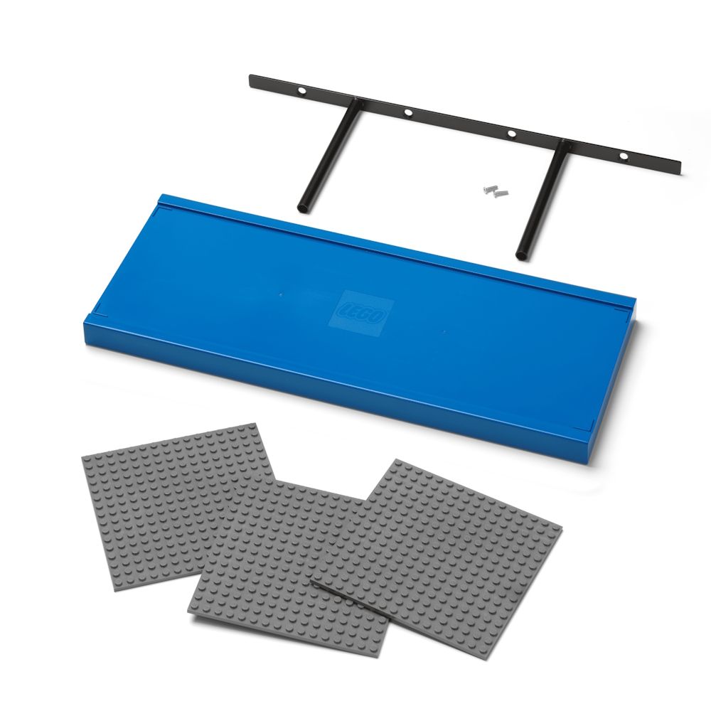LEGO® Floating Shelf with Building Bases | Blue | 380x150x25 mm ( Imagem 4 de 5 ) - Preview