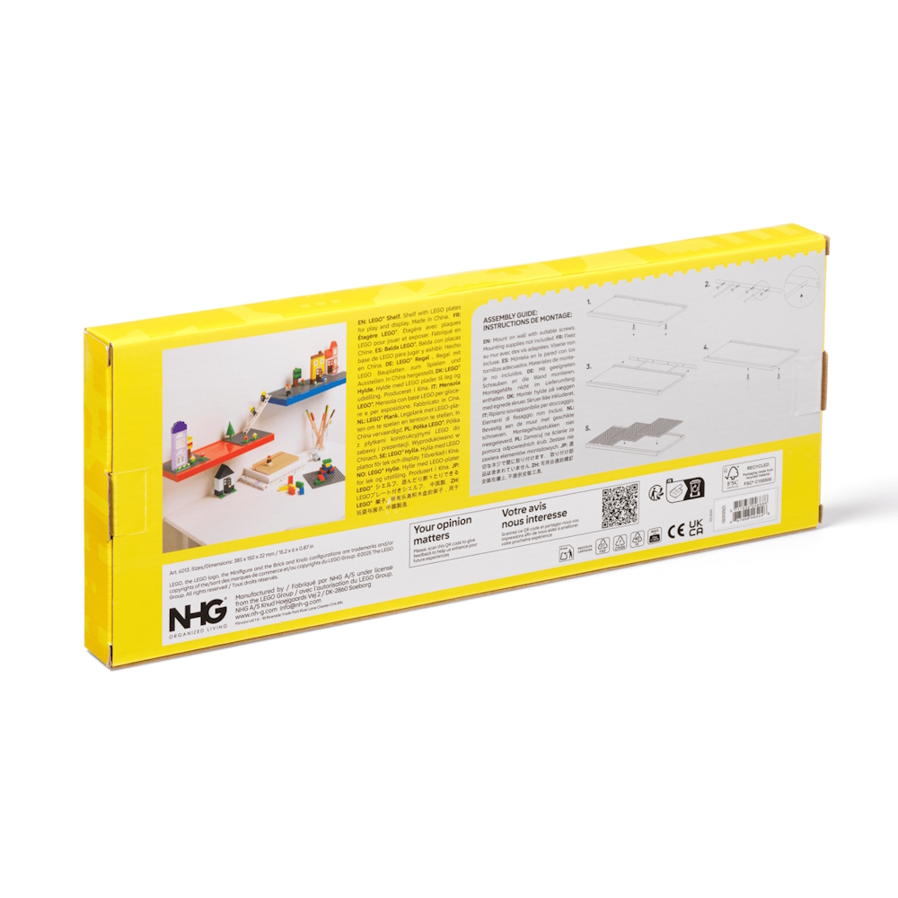 LEGO® Floating Shelf with Building Bases | Blue | 380x150x25 mm ( Imagem 5 de 5 ) - Preview