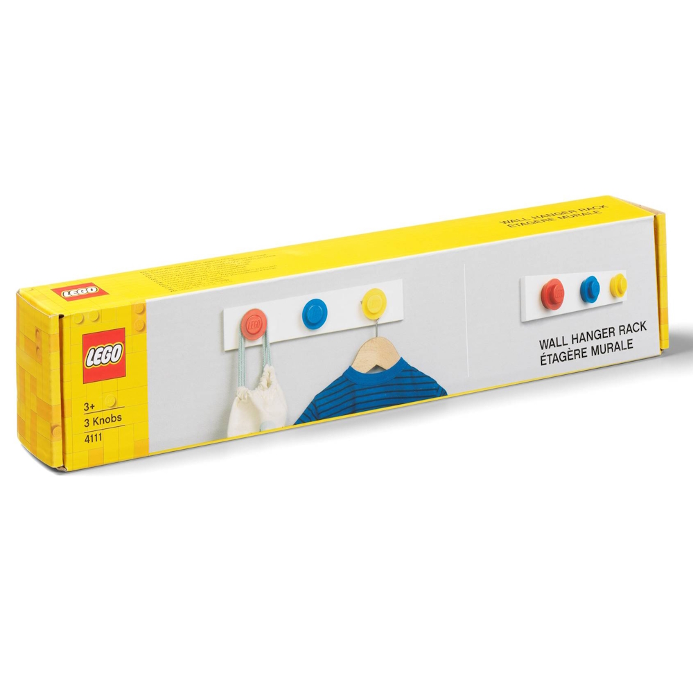 LEGO® Cabide de Parede | Vermelho, Azul e Amarelo | 334x65x45 mm ( Imagem 5 de 5 ) - Preview