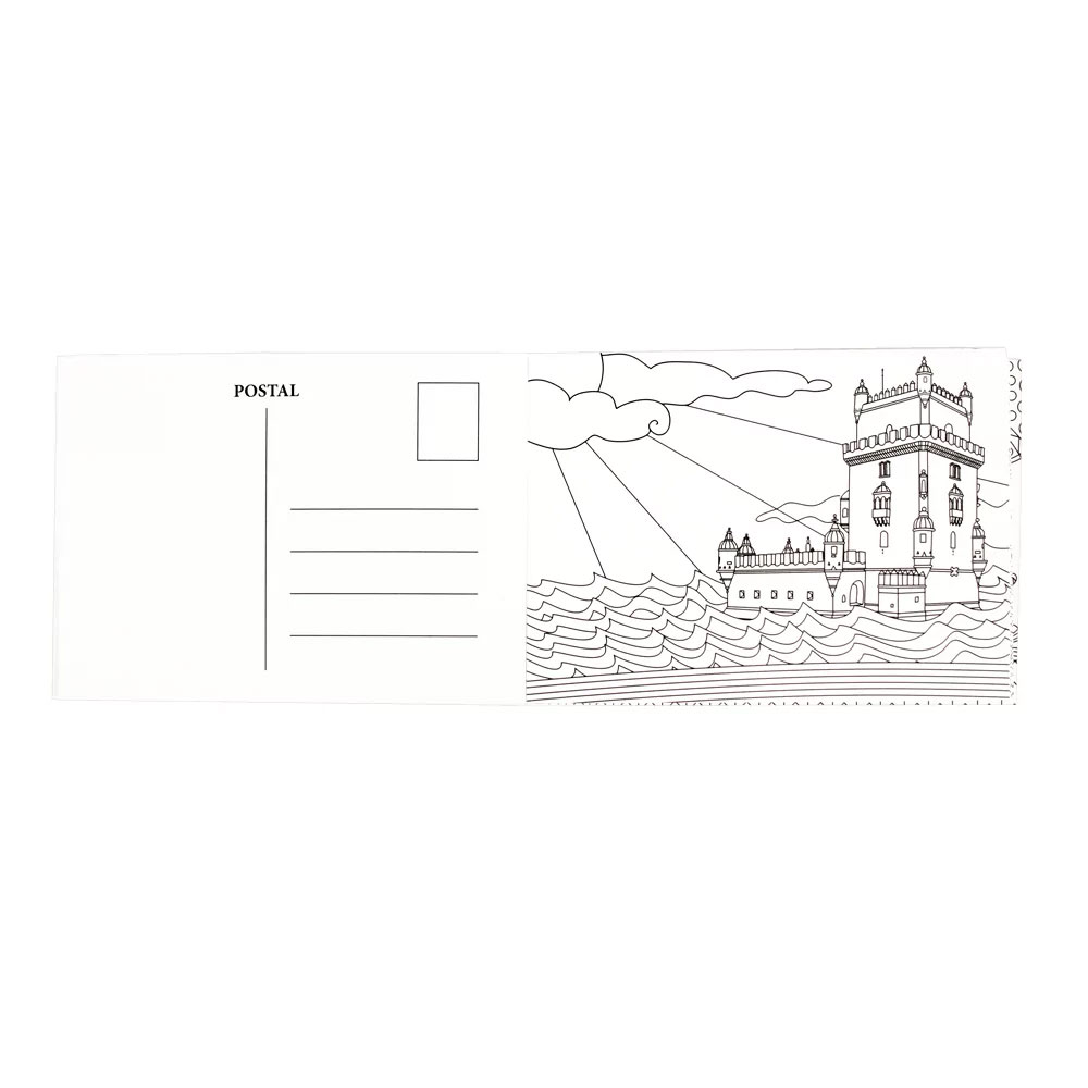 Postais para Colorir - Paisagens ( Imagem 2 de 2 ) - Preview