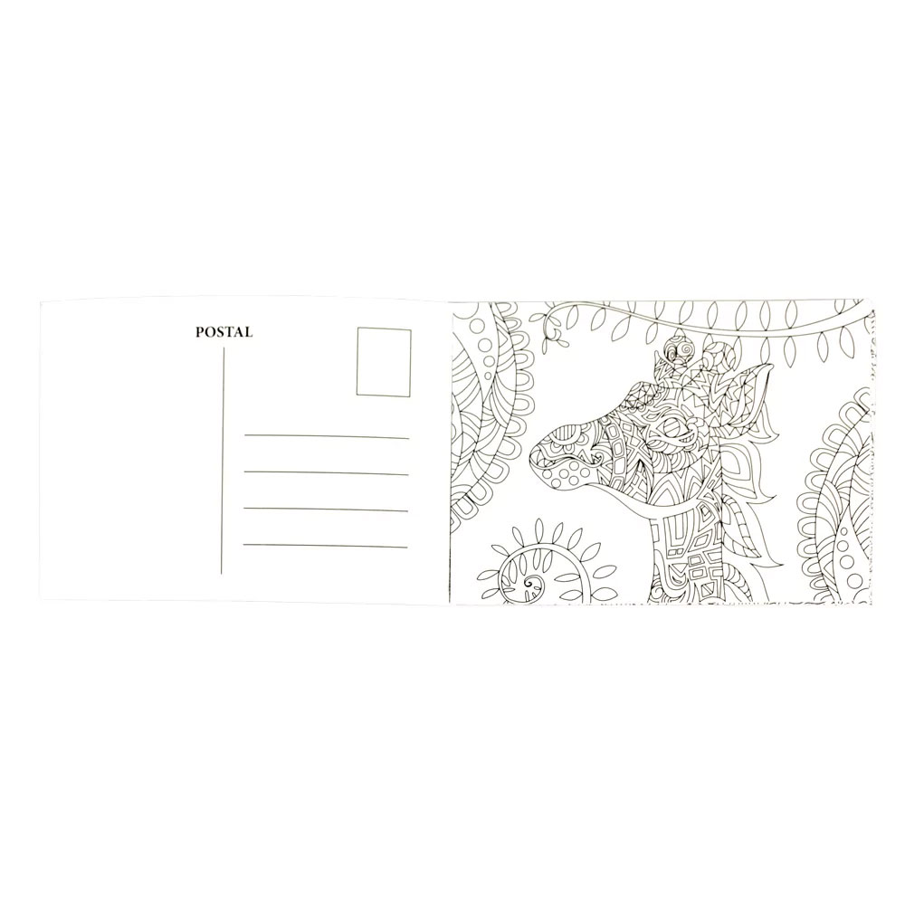 Postais para Colorir - Animais ( Imagem 2 de 2 ) - Preview