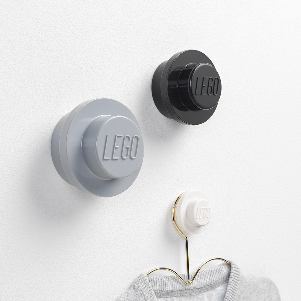 LEGO® Set of 3 Wall Hangers | White, Black, Gray ( Imagem 2 de 5 ) - Preview